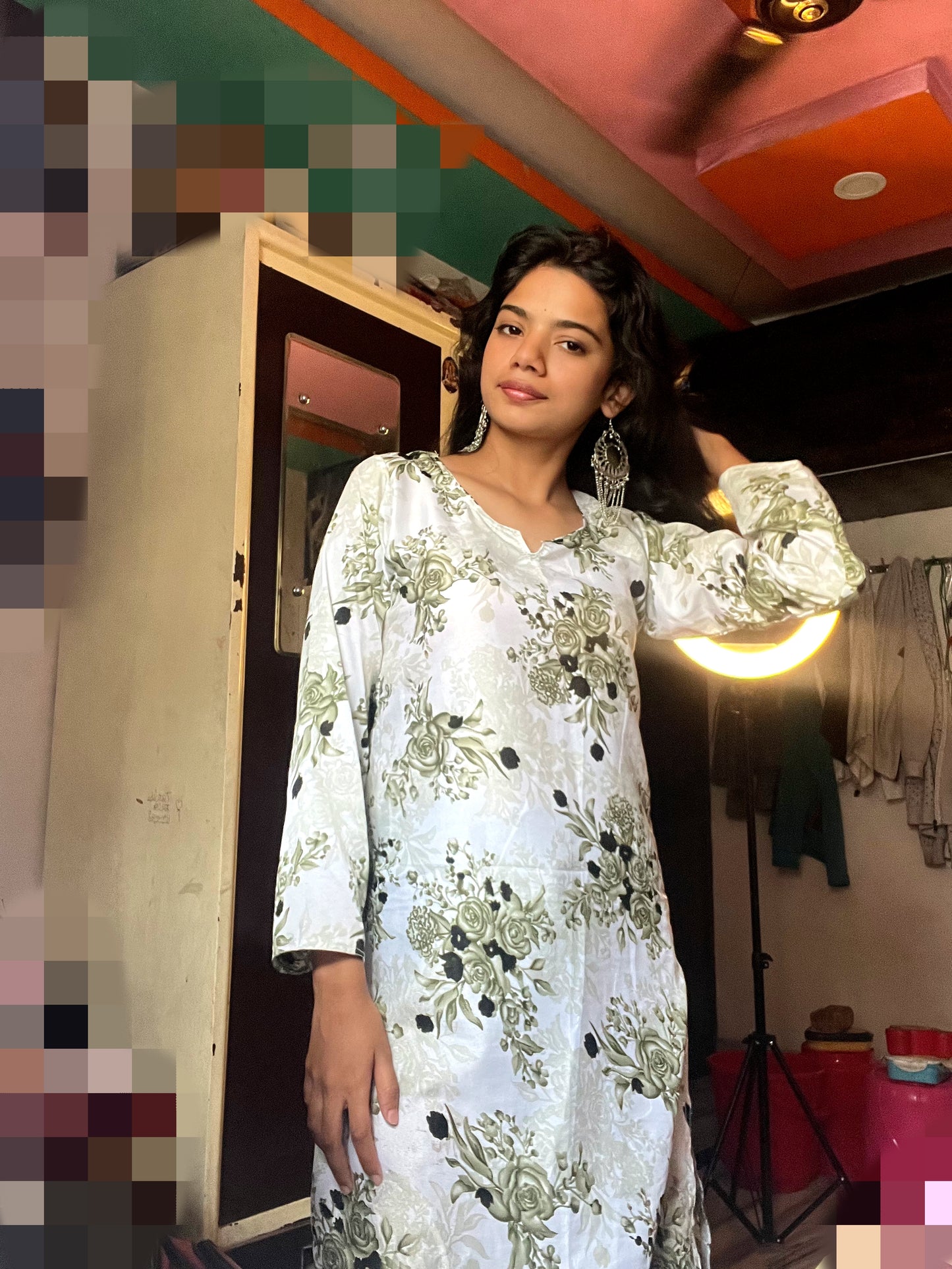 Olive Petal Kurti