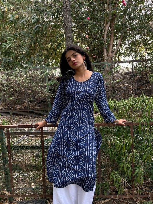 The Blue Whisper Kurti